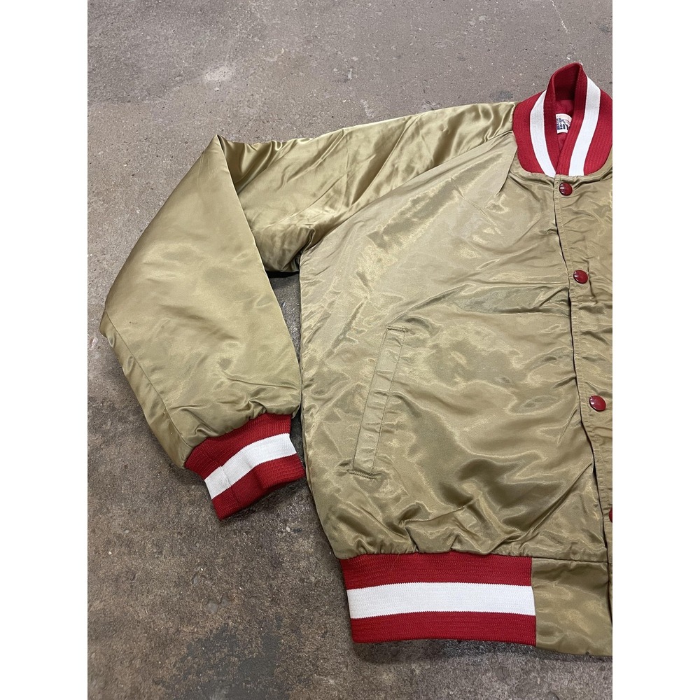 Vintage San Francisco 49ers Jacket Mens Medium Gold NFL Football Chalk Line - Picture 2 of 16